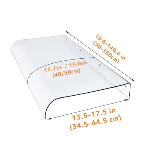 Auvent transparent pour entrée extérieure en polycarbonate pour porte et fenêtre - 8