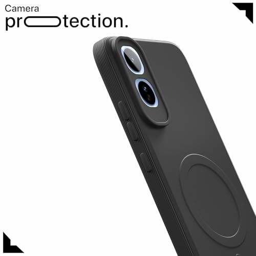 Image of Pikkme Back Cover for Vivo T5 Pro 5G Soft Matte Silicone Mag-Safe Design (Mag-Safe Not Support) Camera Protection | Slim Fit Bumper Cover (Black)