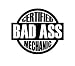 3pcs Certified bad as mechanic funny hard hat/helmet vinyl decal sticker