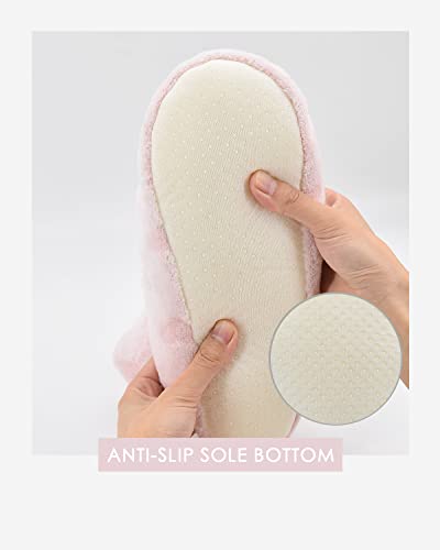 Image of Keyela Womens Non-Slip Sole Slipper Socks, Fluffy Winter House Booties | Ultra soft fuzzy warm indoor house slippers Non-skid bottom for safe walking Cozy winter footwear for ladies