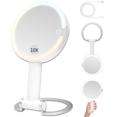 Portable Travel Makeup Mirror with Lights