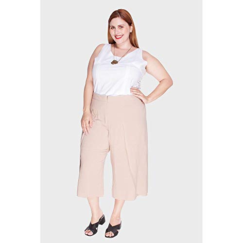 Calça Envelope Mississipi Plus Size Bege-48/50