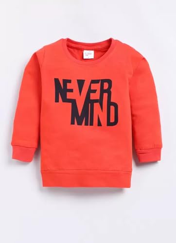 Image of Kids Cotton Casual Cute & Elegant Never Mind Printed Clothing Set- Full Sleeve T-Shirt And Track Pants For Infants /Childs /Baby Boys (in Multicolor, Pack of 1)