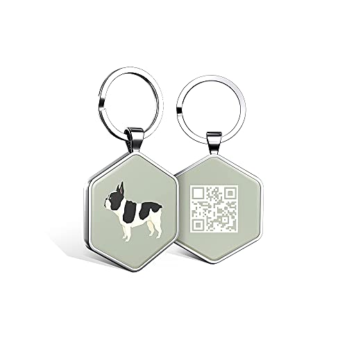 Kekid Dog Tags Personalized For Pets Custom Dog Tags Dog Name Tag Qr Code Pet Tags Engraved Pet Id Tags Personalized Anti-Lost Pet Page Modifiable Exclusive | Specially For French Bulldog #TOP9