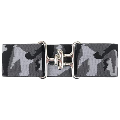 Heads Up Apparel 1.5 inch Equestrian Elastic Belt with surcingle, bit or circle buckle options. Invisible, No-show buckle. (Surcingle Buckle, Camo) Cover