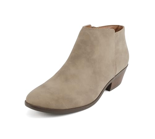 Image of Soda Women's Mug Round Toe Faux Suede Stacked Heel Western Ankle Bootie