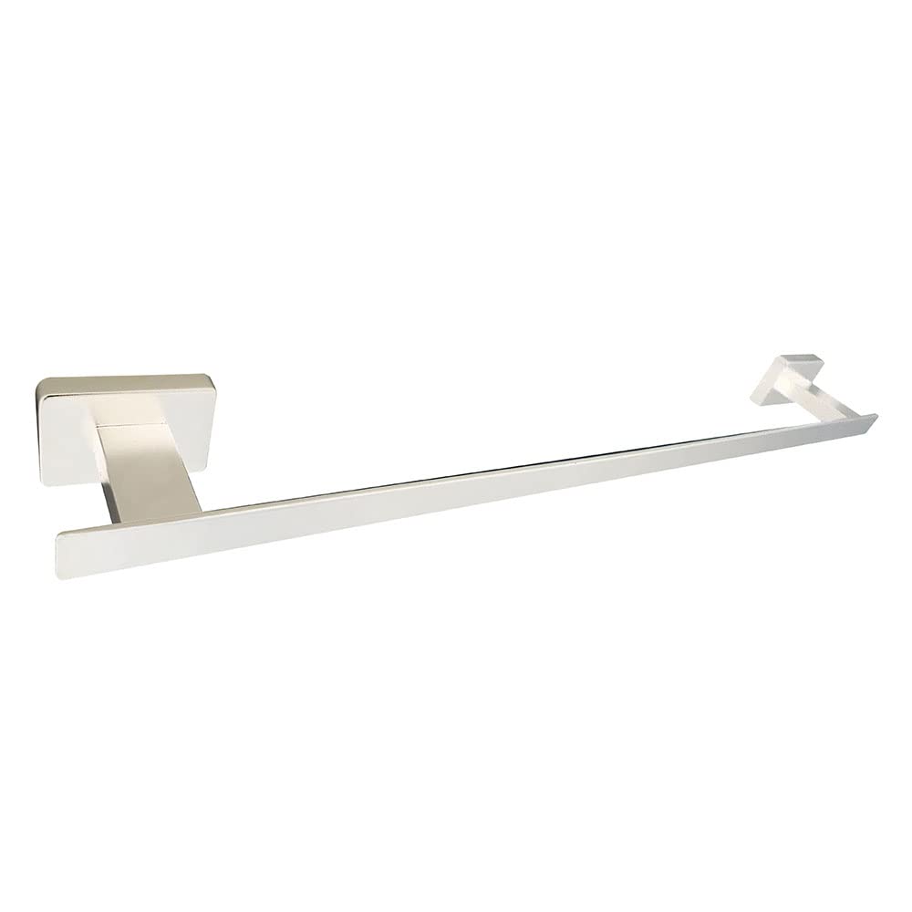 Pack Conjunto de 4 Accesorios de baño con Acabado Blanco Mate. Toallero de Anilla, toallero de Barra, Percha y portarrollos