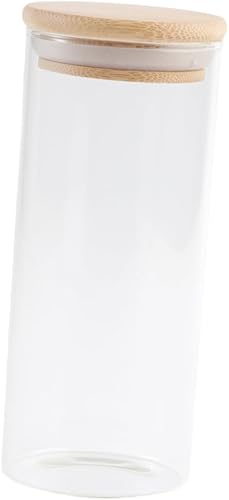 BESTOYARD Suministros de barra de cacao caliente Tarros de almacenamiento de alimentos de vidrio Recipiente de vidrio hermético Dispensador de