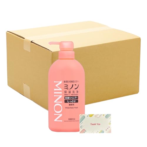 ミノン ミノン 全身シャンプー しっとりタイプ 450ml 第一三共ヘルスケア 医薬部外品 18個セット + Kunutonnオリジナルロゴ入りe おまけ付