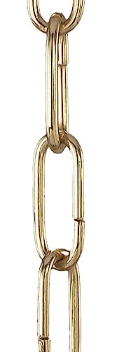 Image of B&P Lamp Brass Plated, Heavy Duty Straight-Sided Chain, 3 Ft. Length