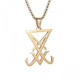 baseball necklace，Satan Inverted Triangle Cross V Hook Pendant Necklace Men's Trend Jewelry Accessories