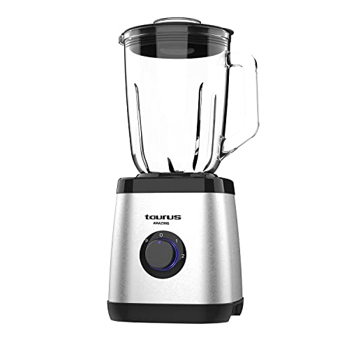 Taurus AMAZING Blender, 1500 W, inhoud 1,5 liter, 4 messen van roestvrij staal, 2 snelheden, extra turbofunctie, glazen kan met schaalverdeling - Afbeelding 4