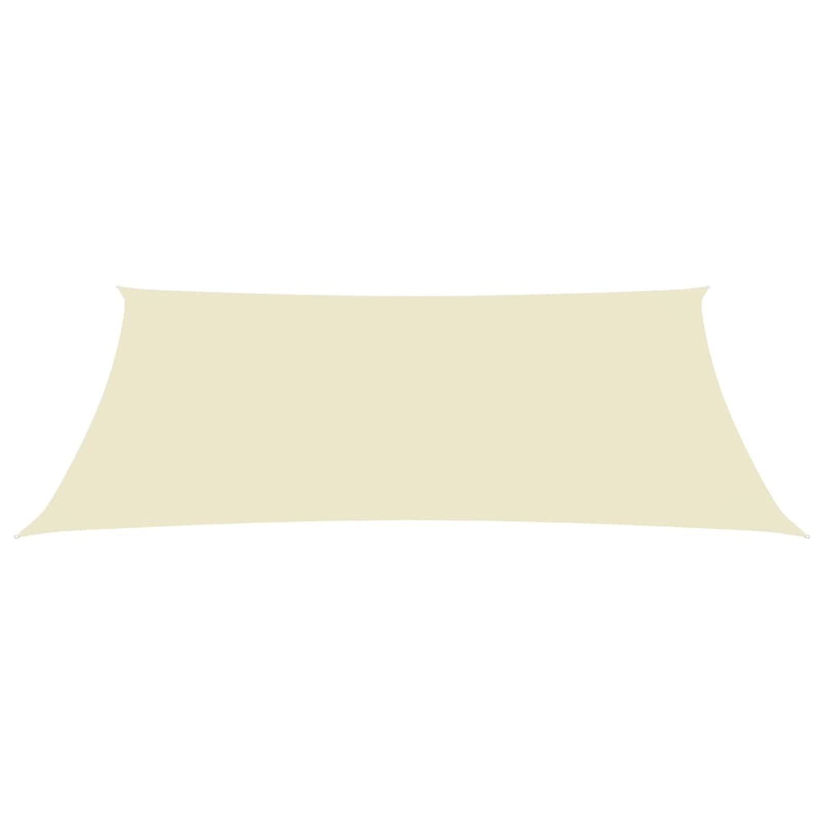 Parasole a Vela Oxford Rettangolare 3,5x5 m Crema,Tenda a Vela Impermeabile Rettangolare Vela Ombreggiante Parasole Protezione Raggi UV per Esterno Giardino terrazza