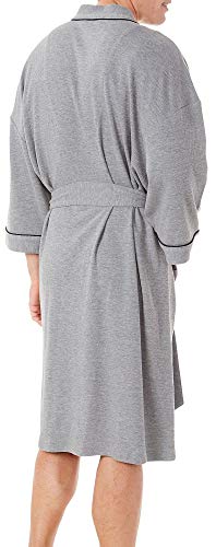 Izod Men's Nailhead Texture Knit Robe, Grey Heather, One Size #TOP1
