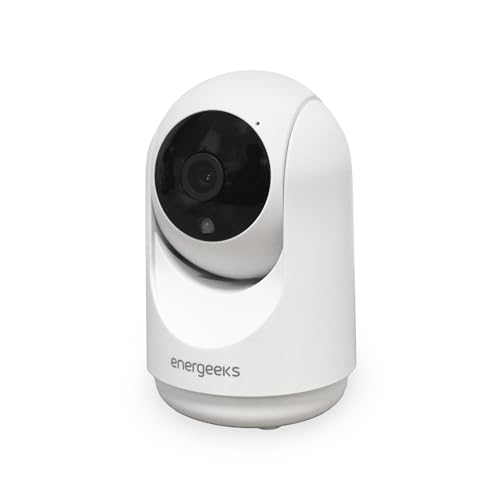 energeeks Sentinel III - Cámara Vigilancia WiFi Interior - 360º 1080p Full HD 2MP - Detección Movimiento-Ruido - Audio Bidireccional - Almacenamiento SD/Nube/NVR - Compatible Alexa Google Home y App