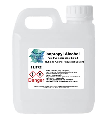 IPA Isopropyl Alcohol 99.9%-PURE IPA Disinfectant Sanitiser Cleaner Rubbing Alcohol (1 Litre)