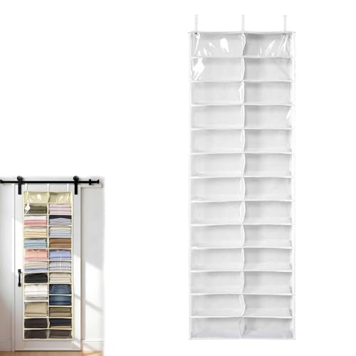 Hoodie Sweatshirt Storage, Door Hanging Shoe Rack Organizer, Clear See-Through