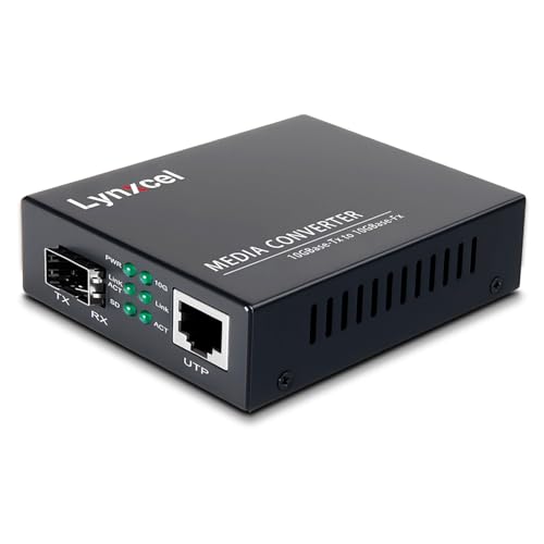 Image of 10G Fiber Media Converter, 10 Gigabit SFP to Ethernet Copper UTP Media Converter, Unmanaged 1x 10G /5G /2.5G /1G /100M RJ45 to 10GBase-X SFP+ Slot, Support 10G SR /LR SFP+ Module