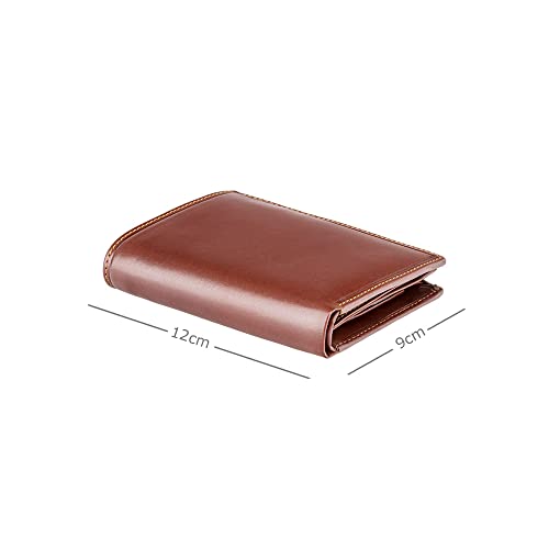 Visconti"MONZA 3" Soft Italian Glazed Quad Fold Wallet (Brown)3