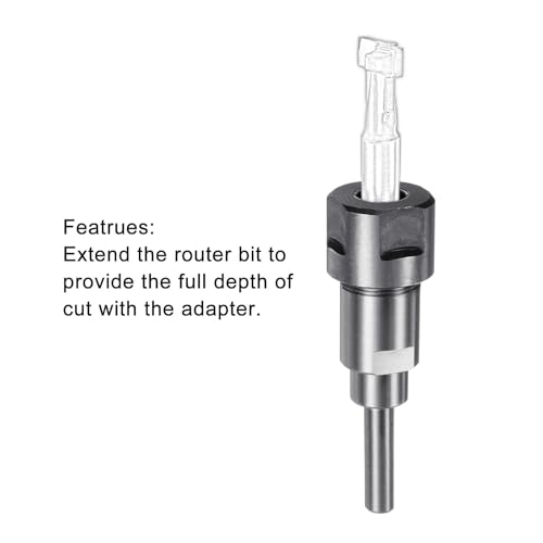 QUARKZMAN Router Spannzangenverlängerungsstange Konverter Adapter 8mm auf 12mm für CNC-Gravur, Bohren, Holzbearbeitung Fräsen Bit