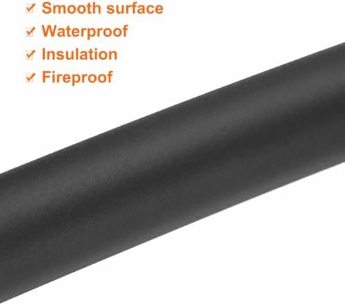 MECCANIXITY Pipe Insulation Foam Tube 1/8" ID x 1/2" OD 3ft Foam Tubing Heat Insulated Pipe for AC Unit Handle Grip Water Pipe Freeze Protection - 3.5x13mm/Black — view 2
