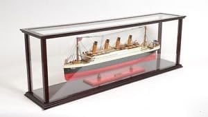 Wooden Table Top Ship Model Display Case For 40" Ocean Liner & Cruise Ships
