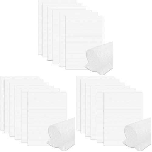 Image of 6 Pcs Plastic Canvas Sheets, 10.5x13.5In 7 Count Eye Mesh for Mask Cross Stitch, Rustproof Plastic Mesh Sheet Aquarium Dividers & DIY Crafts | Pre-Cut Smooth-Edged Needlepoint Canvas (Pack of 3)
