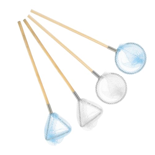 KICHOUSE 4個 漁網バッグモデル 妖精の庭の装飾 1:12 家具 ドールハウスのフォトプロップス ドールハウスのおもちゃ ミニ おもちゃの部屋 虫取り網 ネットバッグ 赤ちゃん