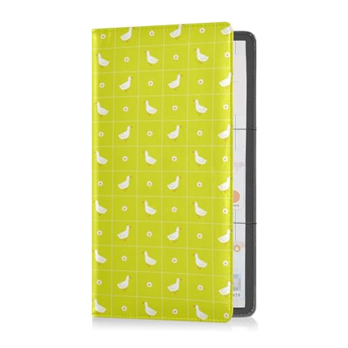 Passport Holder Women Cute Cats Colorful Spots PU Leather Covers Travel Accessory 5.7 x 4.3in