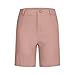 Zzalalana School Uniform Shorts for Boys Girls Flat Front Dress Shorts Youth Kids Summer Chino Shorts with Pockets Rose Gold