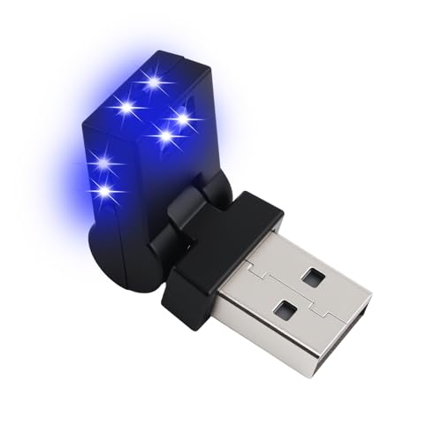 VKQTS Mini USB LED Lights for Car,5V RGB Car LED Lights Interior USB Light with Adjustable Color & Brightness,Portable USBs A Ambient Lighting Cars Interior for Cars Atmosphere