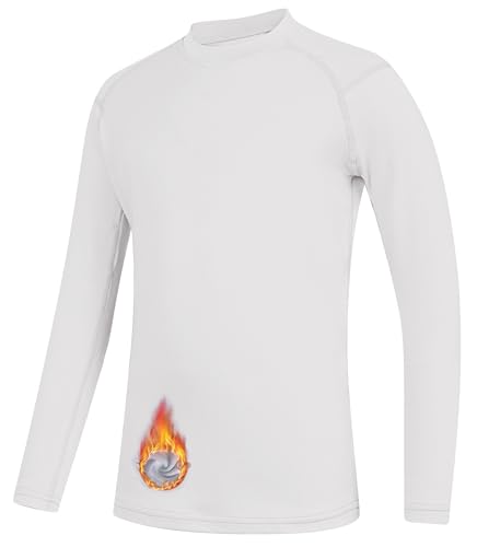 Youth Boys ＆ Girls Thermal Compression Shirt Long Sleeve, Athletic Fleece Base Layer Undershirt Football Baseball3