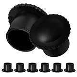 CONGARTENO 8pcs Black Plastic Laundry Rod End Caps for 22mm Closet Clothes Drying Rack Stoppers with Anti-slip