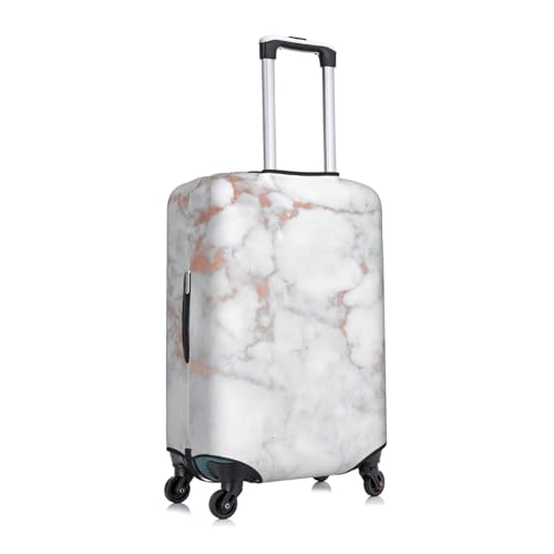 White Marble Rose Gold Print Suitcase Cover Luggage Protector Washable Elastic Fashionable Travel Gear Cover3