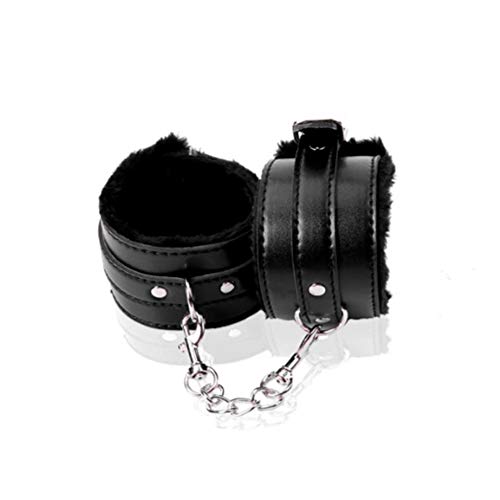 lujiaoshout Ajustable de la PU + Felpa Suave Metal hancuffs Juguetes Pulseras de Tobillo para Adultos para Parejas
