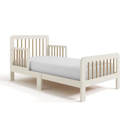 Image of Storkcraft Pasadena Toddler Bed, Frosted Oat & Driftwood