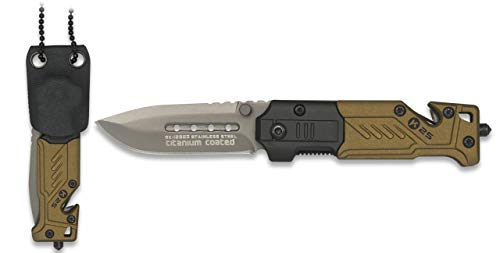K25-19652 Navaja K25 Coyote con Funda kydex. 5.5 Herramienta para Caza, Pesca,...