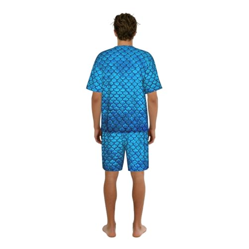 Pijama de dos piezas suave para hombre que buscan dormir sin calor 2
