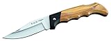 Nieto Campera Rostfreier Stahl an.58, Back Lock, Olivenholzschalen, Alubacken Taschenmesser