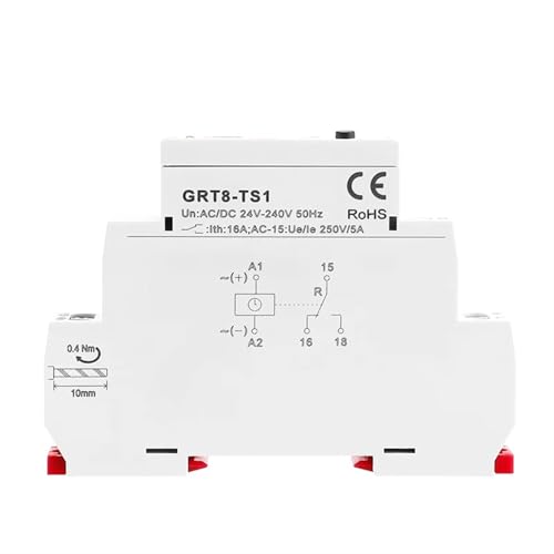 Relais de contrôle temporel GRT8 AC/DC24V-240V haute précision 16A - 4