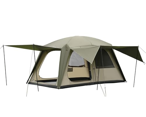 Vidalido 4-6 Person Camping Tent with 3 Door 2 Room Large...