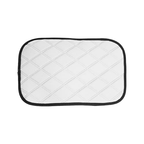 Image of FH Group Neosupreme White Diamond Pattern Center Console Pad - Water-Resistant Armrest Cover Protector for Cars, SUVs & Trucks