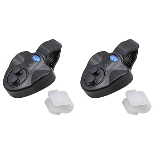 Tiardey Pack of 2 Fishing Bite Indicators Electronic Bite Alarm Luminous Indicator Swinger Vibration on the with LED Light Indicator - Image 2
