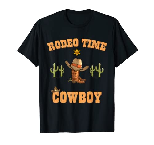 Rodeo Time Hoodie Cowboy Boots Cowboy Hat Western Rodeo Time T-Shirt