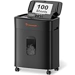 Bonsaii 100 Sheets Auto Feed Paper Shredder, Up to 30 Minutes Shredders for Home Office Use, Micro-Cut Heavy Duty Shredder / 4.2 Gallons/Security Level P-4 (C231-D)