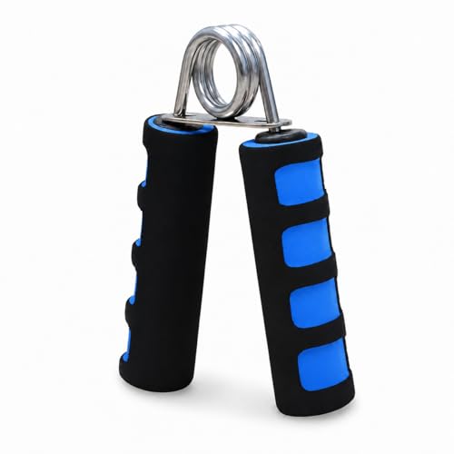 Image of Fitfix Hand Exerciser (V Shape) Hand Grip Strengthener with Foam Handle, Hand Gripper for Men & Women for Gym Workout Hand Exercise Equipment to Use in Home [pack of 1 ps] colour Blue