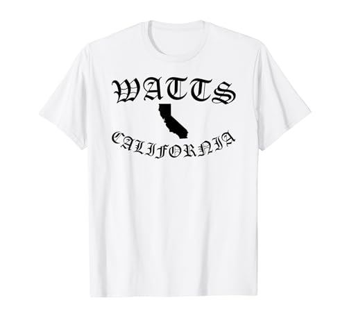 Quartiere di Watts California South Los Angeles Compton Cpt Maglietta