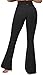 IUGA Flare Leggings for Women Tummy Control Flared Leggings No Front Seam Yoga Pants Women High Waisted Workout Bell Bottoms Black