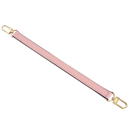 Image of Genuine Leather Plain Strap Replacement Top Handle Leather Strap for Handbag (Pink, 14.5 in)