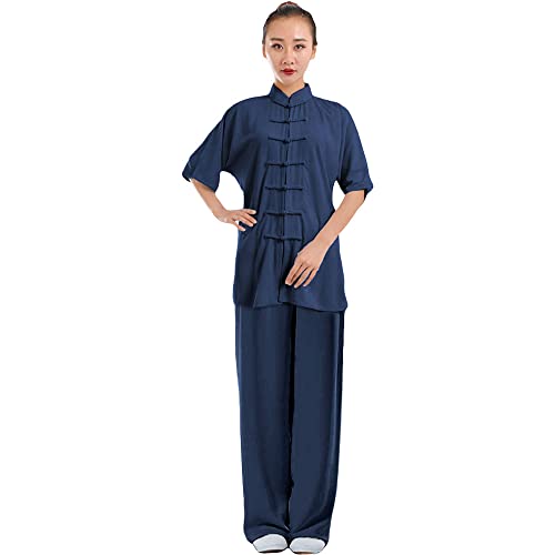 Costume Tai Chi ZooBoo en coton mélangé léger avec manches traditionnelles